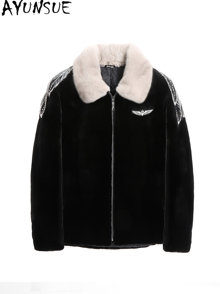 AYUSNUE Mantel Bulu Mink Alami - Men'S Fashion Zipper Jacket ulasan dan harga