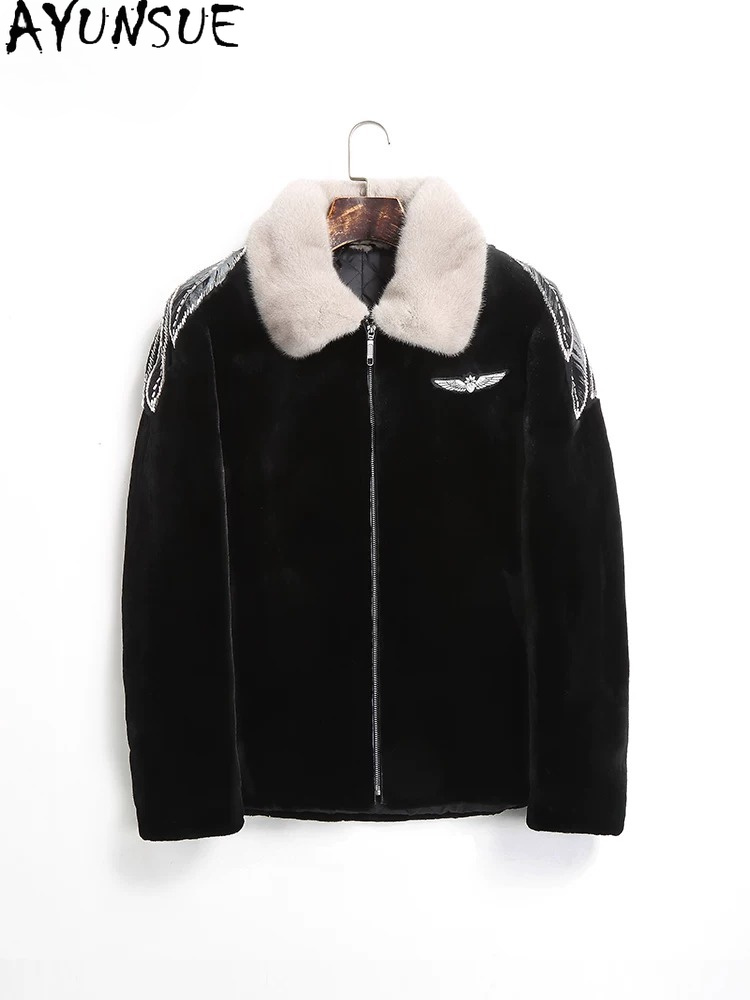 AYUSNUE Mantel Bulu Mink Alami - Men'S Fashion Zipper Jacket ulasan dan harga