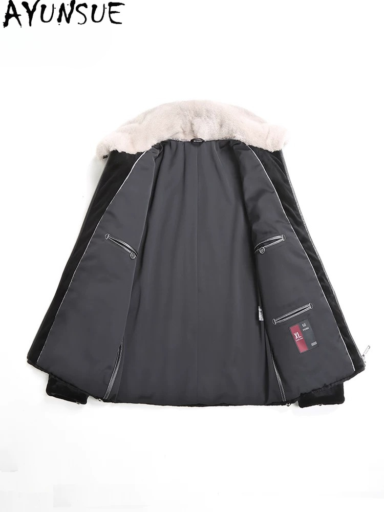 AYUSNUE Mantel Bulu Mink Alami - Men'S Fashion Zipper Jacket ulasan dan harga