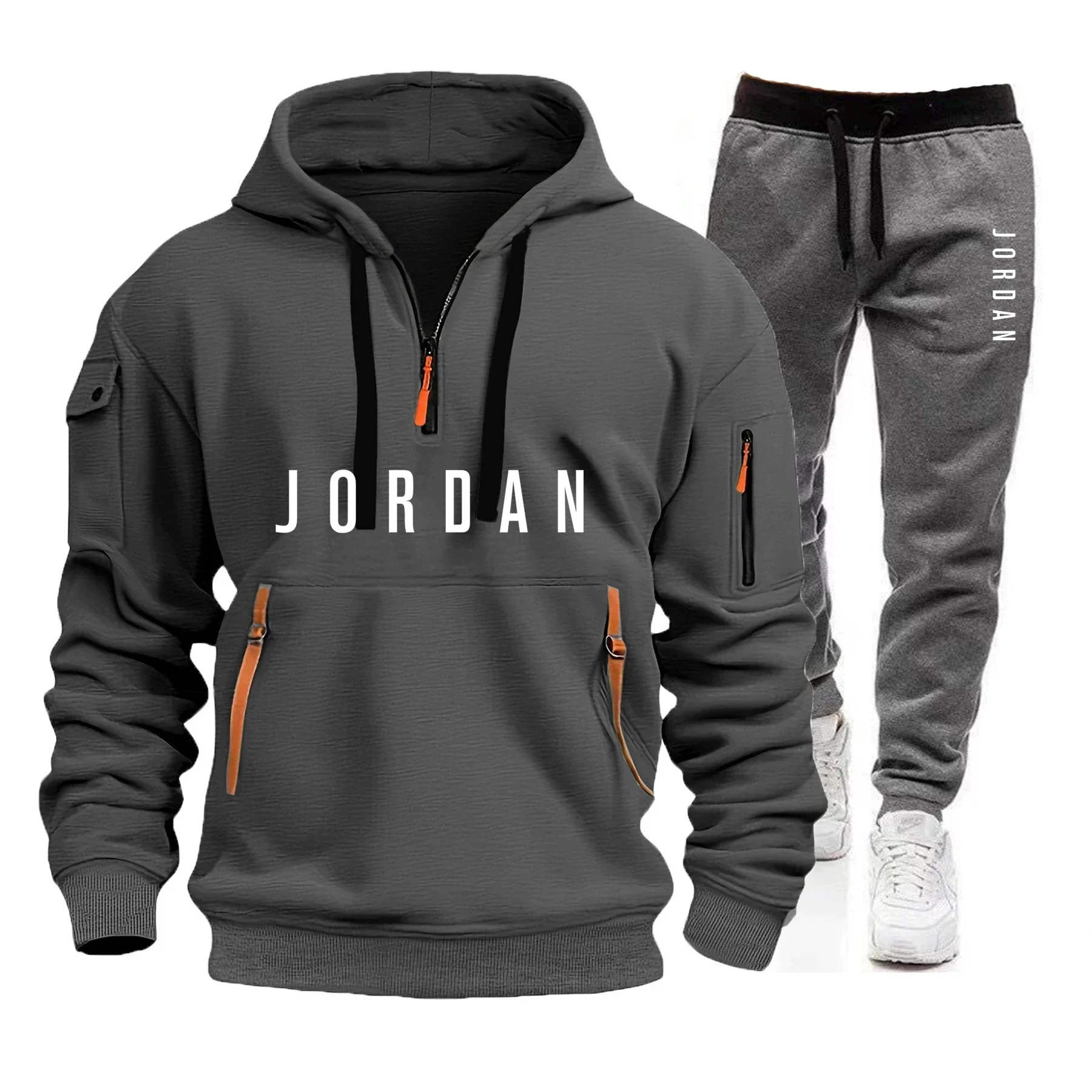 Setelan Sweatshirt Hoodie Pria - Mens Fashion Casual 2026 ulasan dan harga