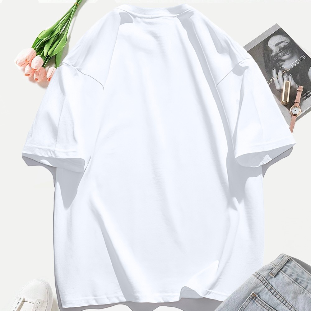 Kaos Katun Musim Panas Wanita  - Graphic Tee Oversized ulasan dan harga