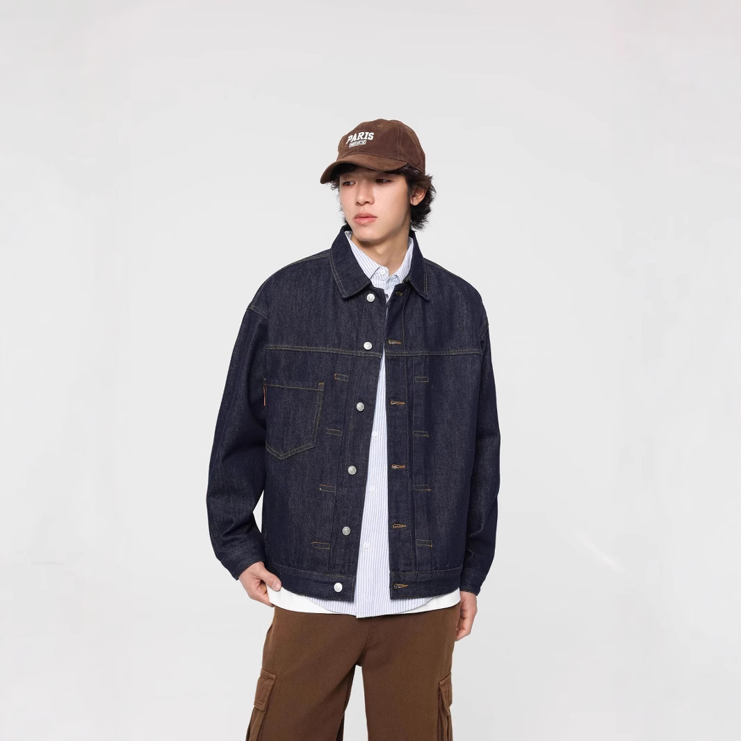 Jaket Denim Warna Asli Pakaian - Harrington Jacket ulasan dan harga