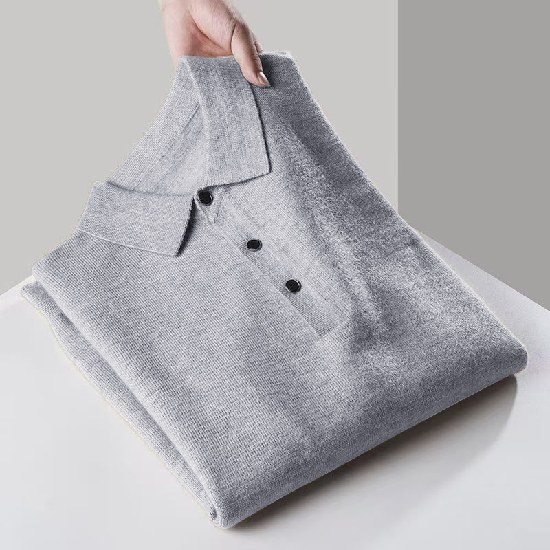 Sweater Pria Kerah Kancing Len - Men'S Fashion Zip Sweater ulasan dan harga
