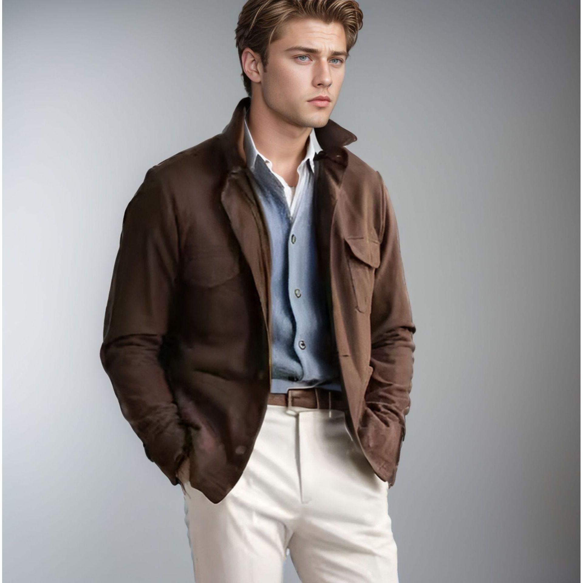Jaket Campuran Wol Pria Klasik - Mens Fashion Style Images ulasan dan harga