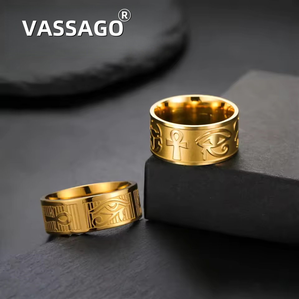 VASSAGO Cincin Salib Ankh Baja - Men Fashion Egypt ulasan dan harga