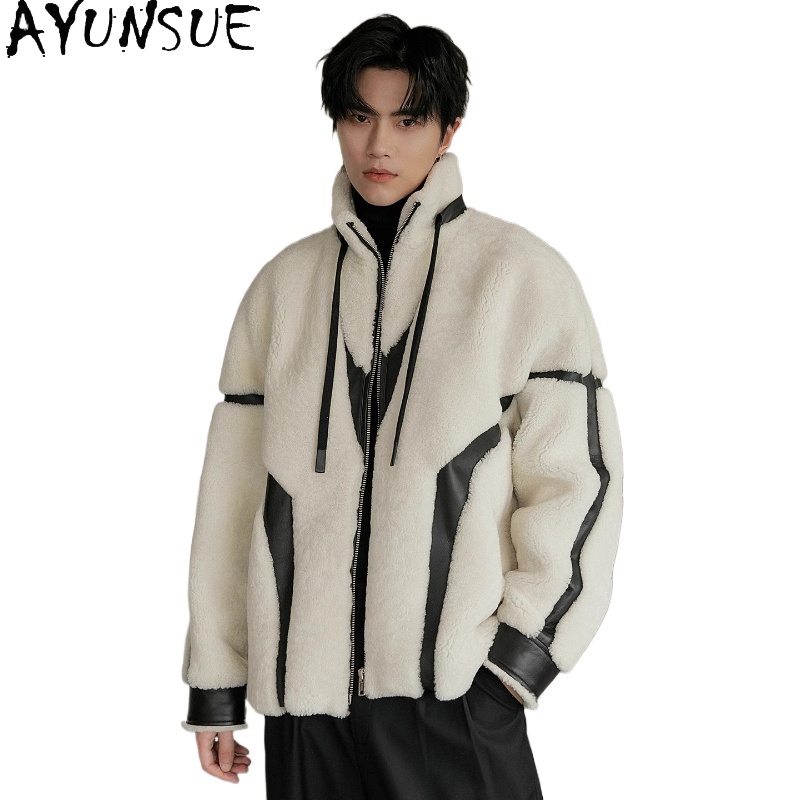 AYUNSUE Mantel Bulu Alami Mewa - Men'S Fashion Zipper Jacket ulasan dan harga