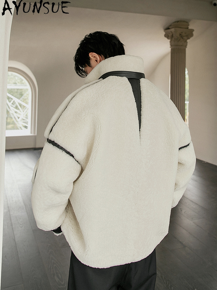 AYUNSUE Mantel Bulu Alami Mewa - Men'S Fashion Zipper Jacket ulasan dan harga