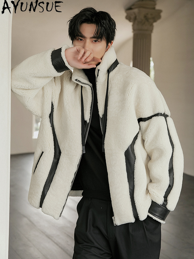 AYUNSUE Mantel Bulu Alami Mewa - Men'S Fashion Zipper Jacket ulasan dan harga