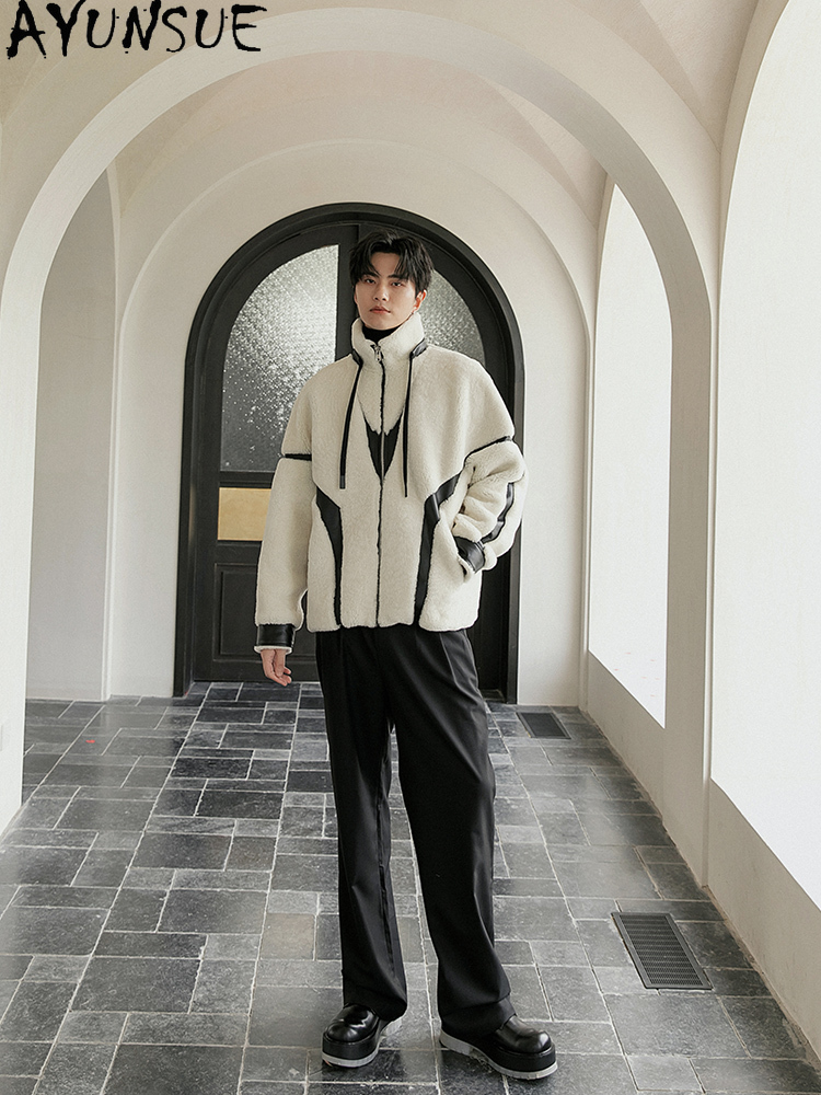 AYUNSUE Mantel Bulu Alami Mewa - Men'S Fashion Zipper Jacket ulasan dan harga