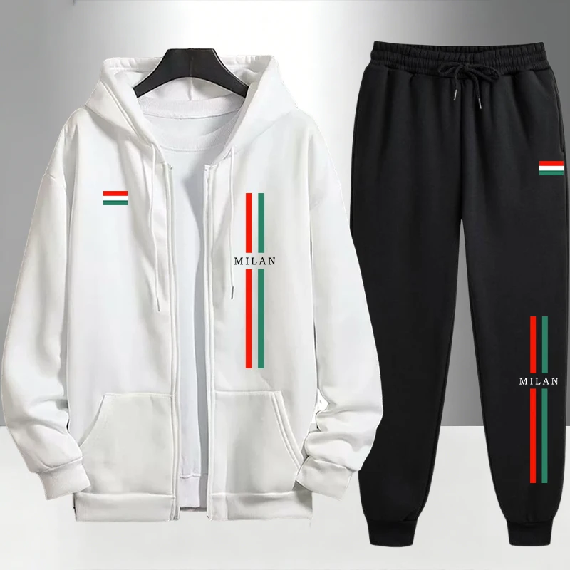 Setelan Hoodie dan Celana Panj - Mens Fashion Casual 2026 ulasan dan harga
