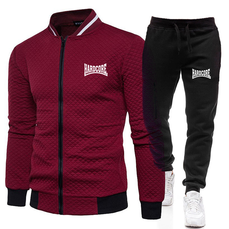 HARDCORE Jaket Set Kerah Tegak - Men'S Fashion Zipper Jacket ulasan dan harga