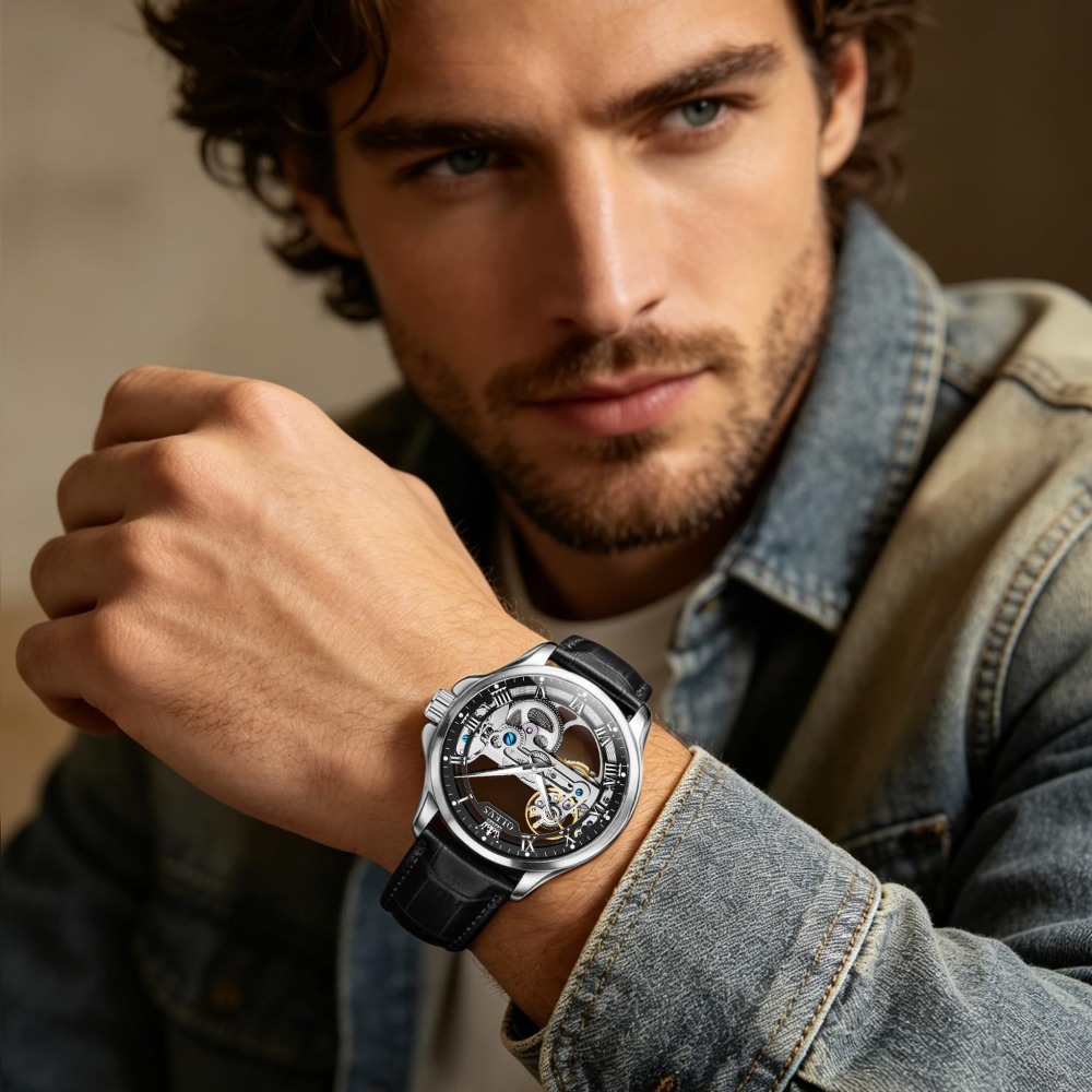 Jam Tangan Skeleton Otomatis u - Mens Fashion Style Images ulasan dan harga