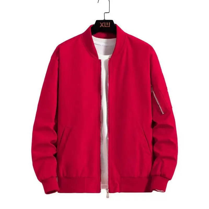 Jaket Baseball Bomber Kasual M - Men'S Fashion Zip Sweater ulasan dan harga